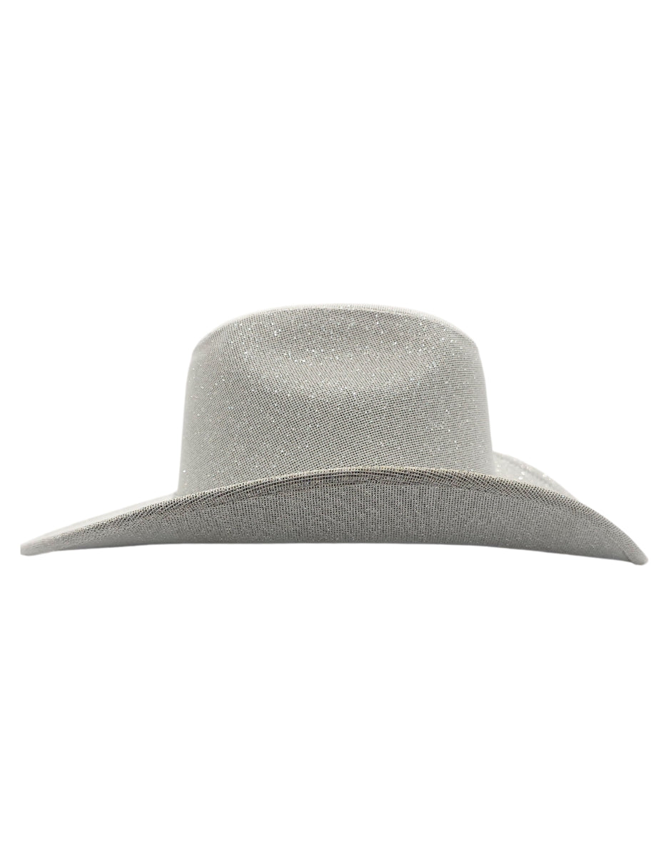 Texana Blanca Western Glam con Brillo, modelo ANDRÓMEDA.