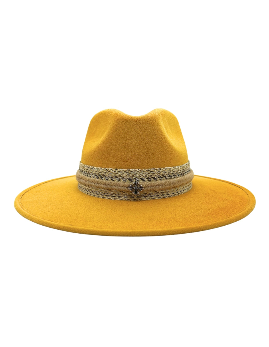 Sombrero Fedora de Autor en color amarillo, modelo BILBAO.
