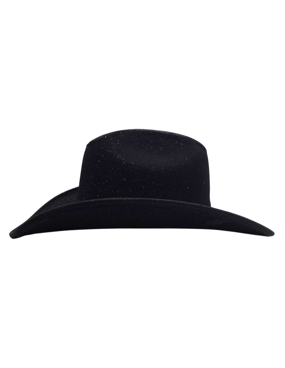 Texana Negra Western Glam con Brillo, modelo ANDRÓMEDA.