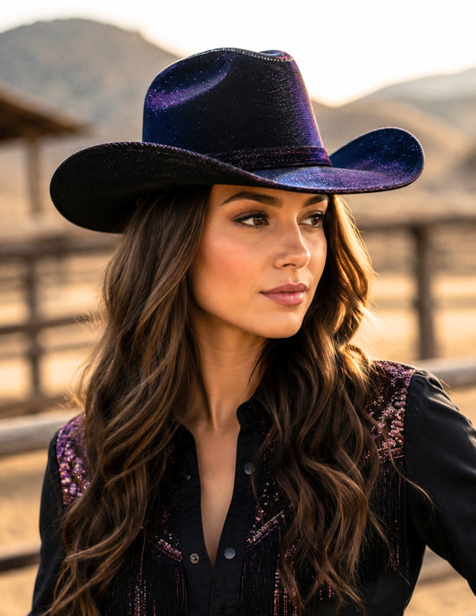 Texana Galaxy Western Glam con Brillo, modelo ANDRÓMEDA.