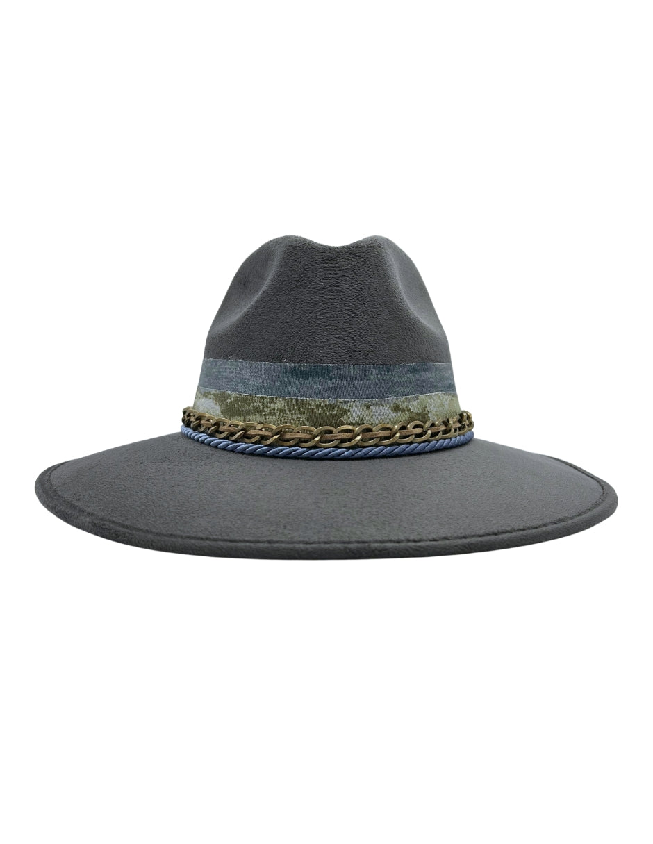Sombrero Unisex en color Gris diseño de autor, modelo AZABACHE.