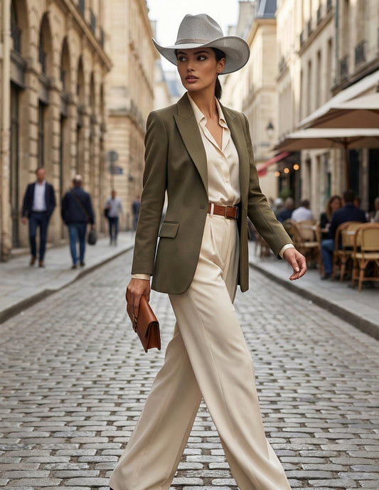 Texana Blanca Western Glam con Brillo, modelo ANDRÓMEDA.