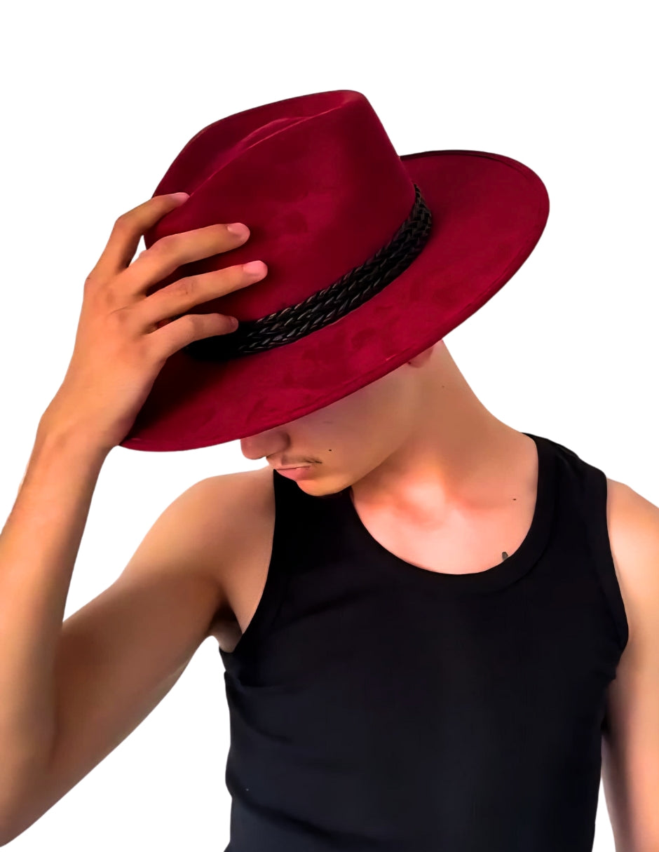 Sombrero en color vino de Autor, modelo DANTE.