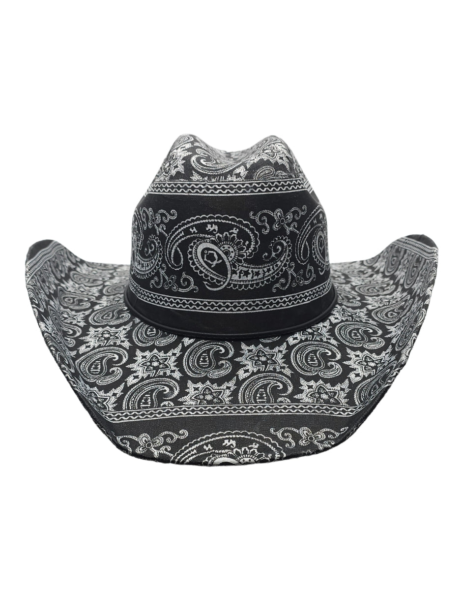 Sombrero Bandana de ITUMAR Estilo Paisley Negro Unisex