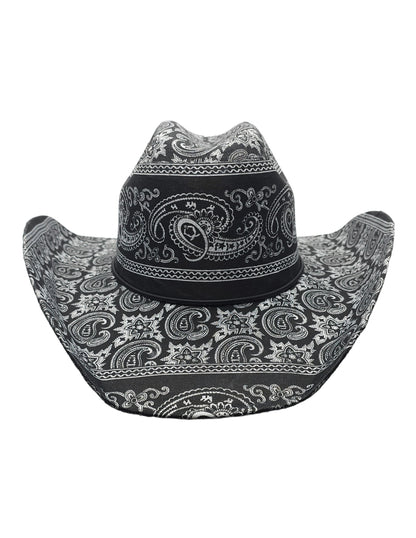 Sombrero Bandana de ITUMAR Estilo Paisley Negro Unisex
