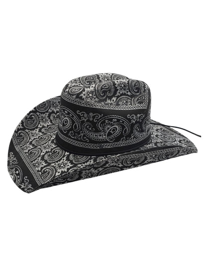 Sombrero Bandana de ITUMAR Estilo Paisley Negro Unisex