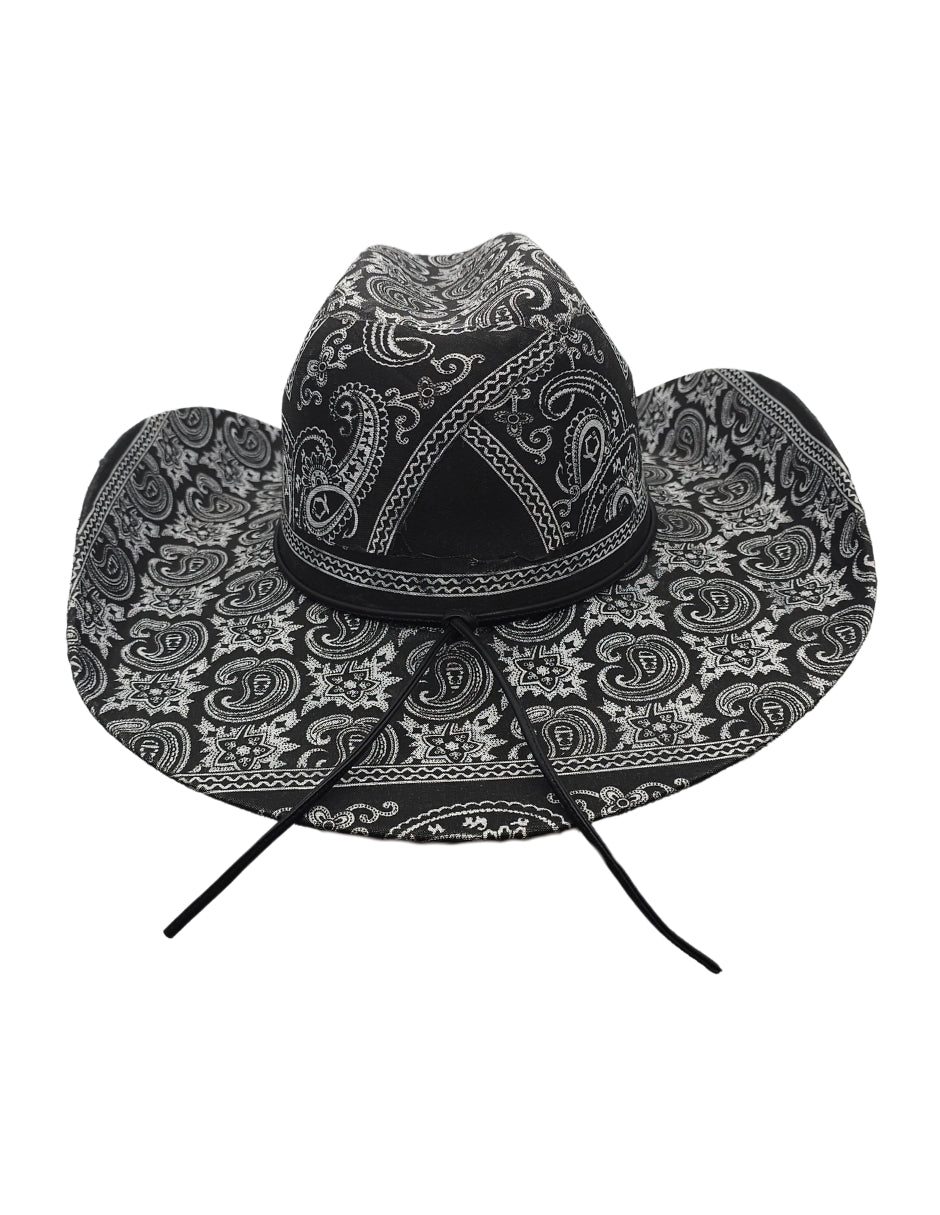 Sombrero Bandana de ITUMAR Estilo Paisley Negro Unisex