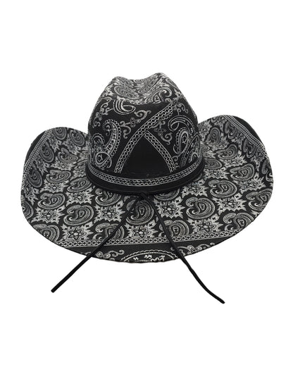 Sombrero Bandana de ITUMAR Estilo Paisley Negro Unisex