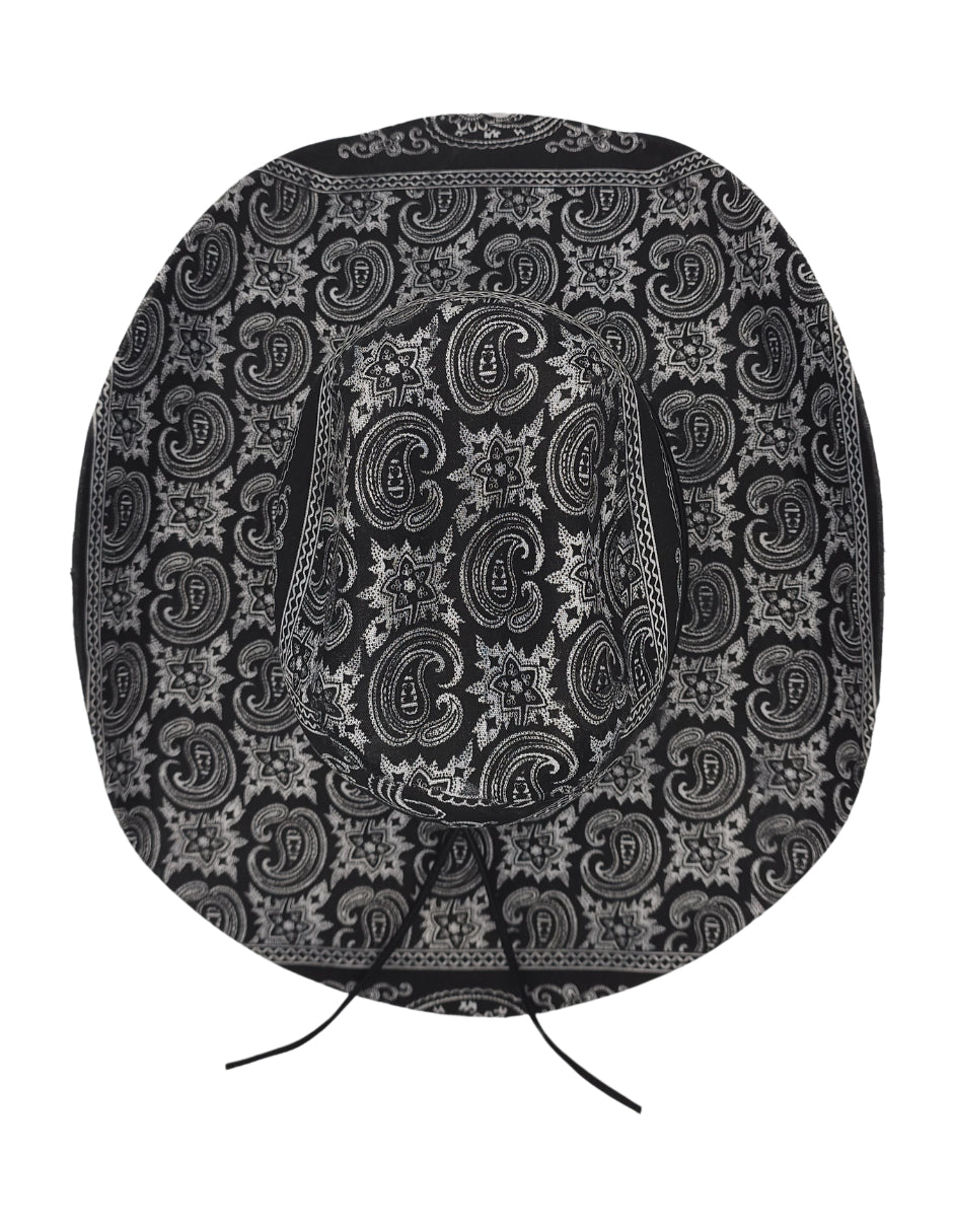 Sombrero Bandana de ITUMAR Estilo Paisley Negro Unisex