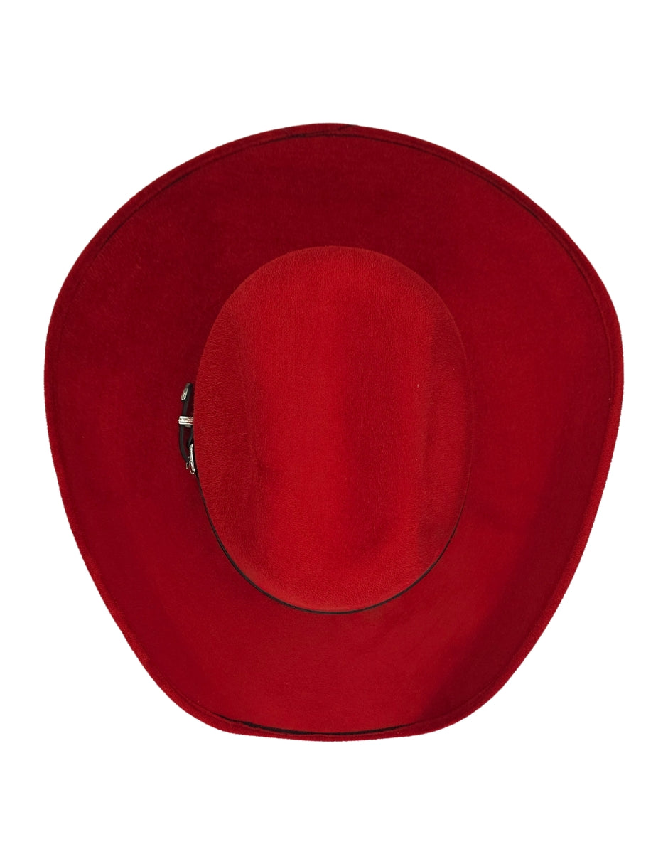Texana Chihuahua en Rojo, con toquilla delgada en piel, modelo CARMINE.