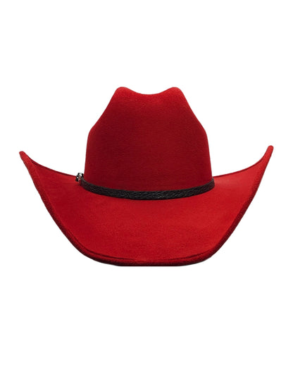 Texana Chihuahua en Rojo, con toquilla delgada en piel, modelo CARMINE.