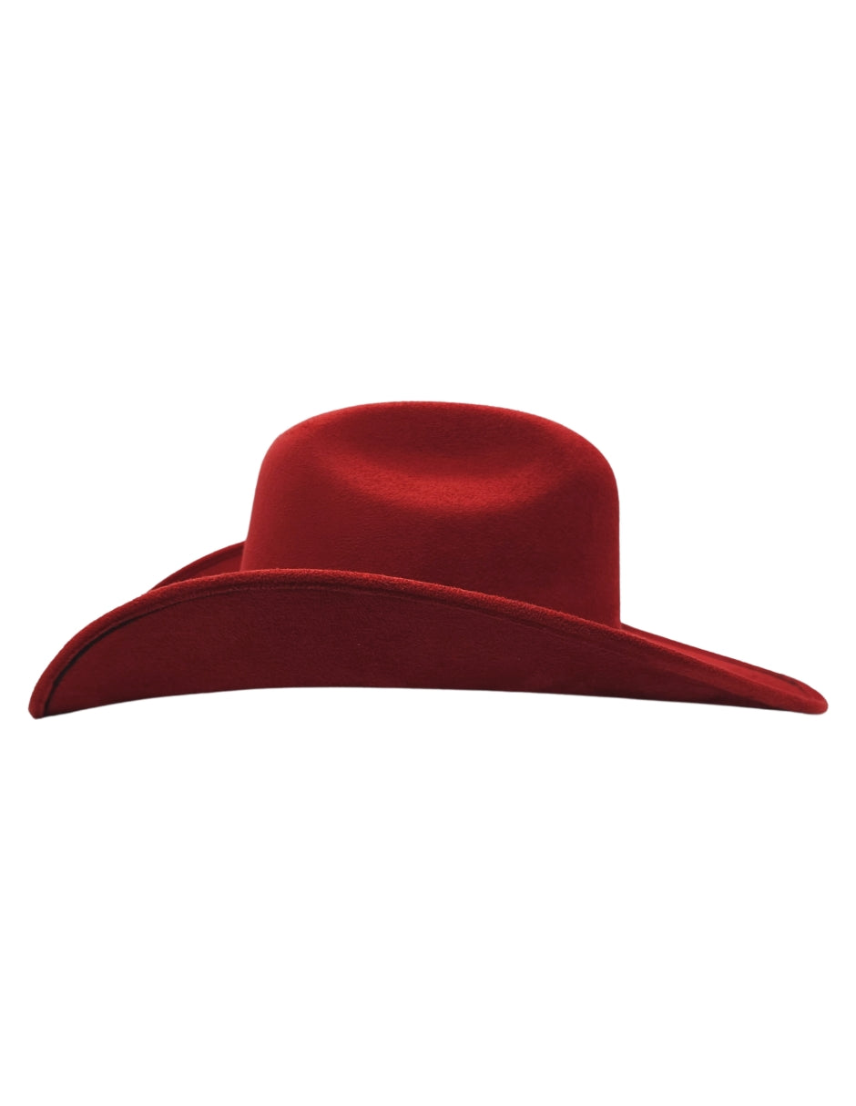 Texana Chihuahua en Rojo, con toquilla delgada en piel, modelo CARMINE.