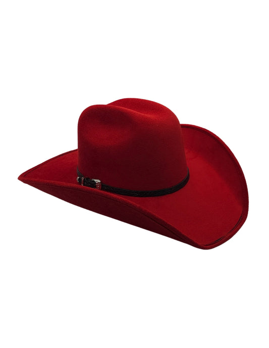 Texana Chihuahua en Rojo, con toquilla delgada en piel, modelo CARMINE.