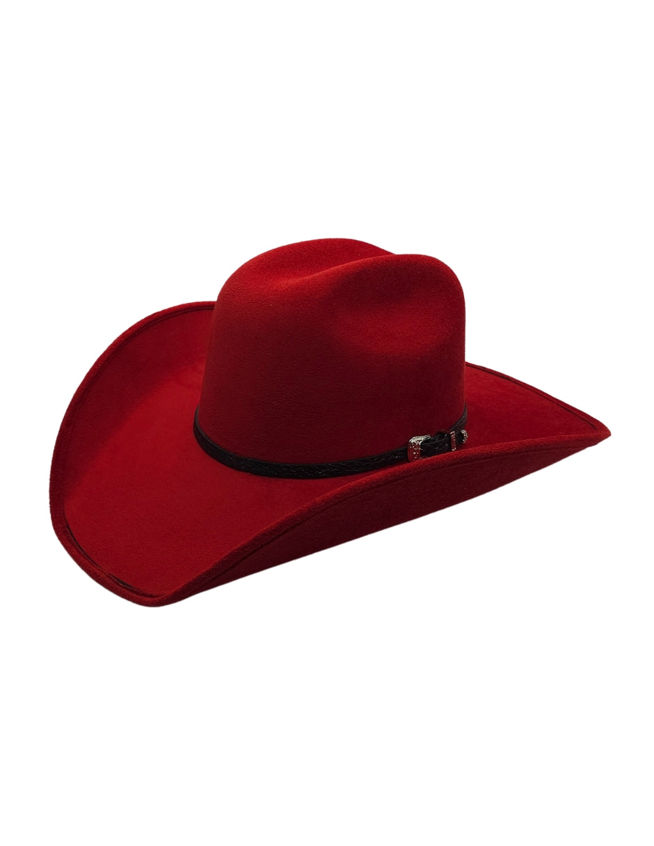 Texana Chihuahua en Rojo, con toquilla delgada en piel, modelo CARMINE.