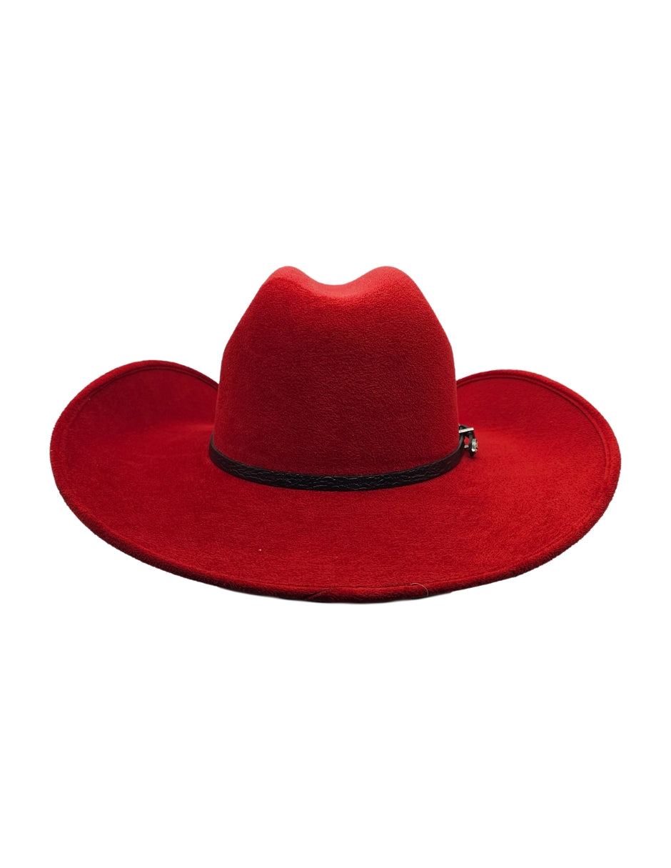 Texana Chihuahua en Rojo, con toquilla delgada en piel, modelo CARMINE.