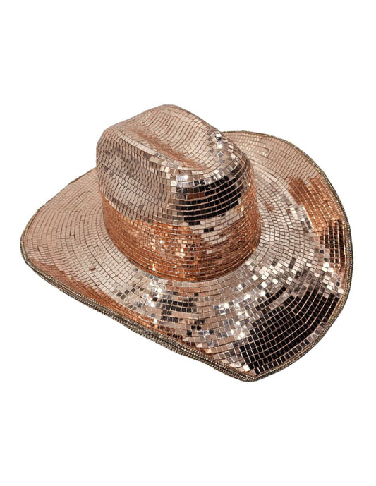 Disco Ball Rose Gold, Sombrero de Cristales.