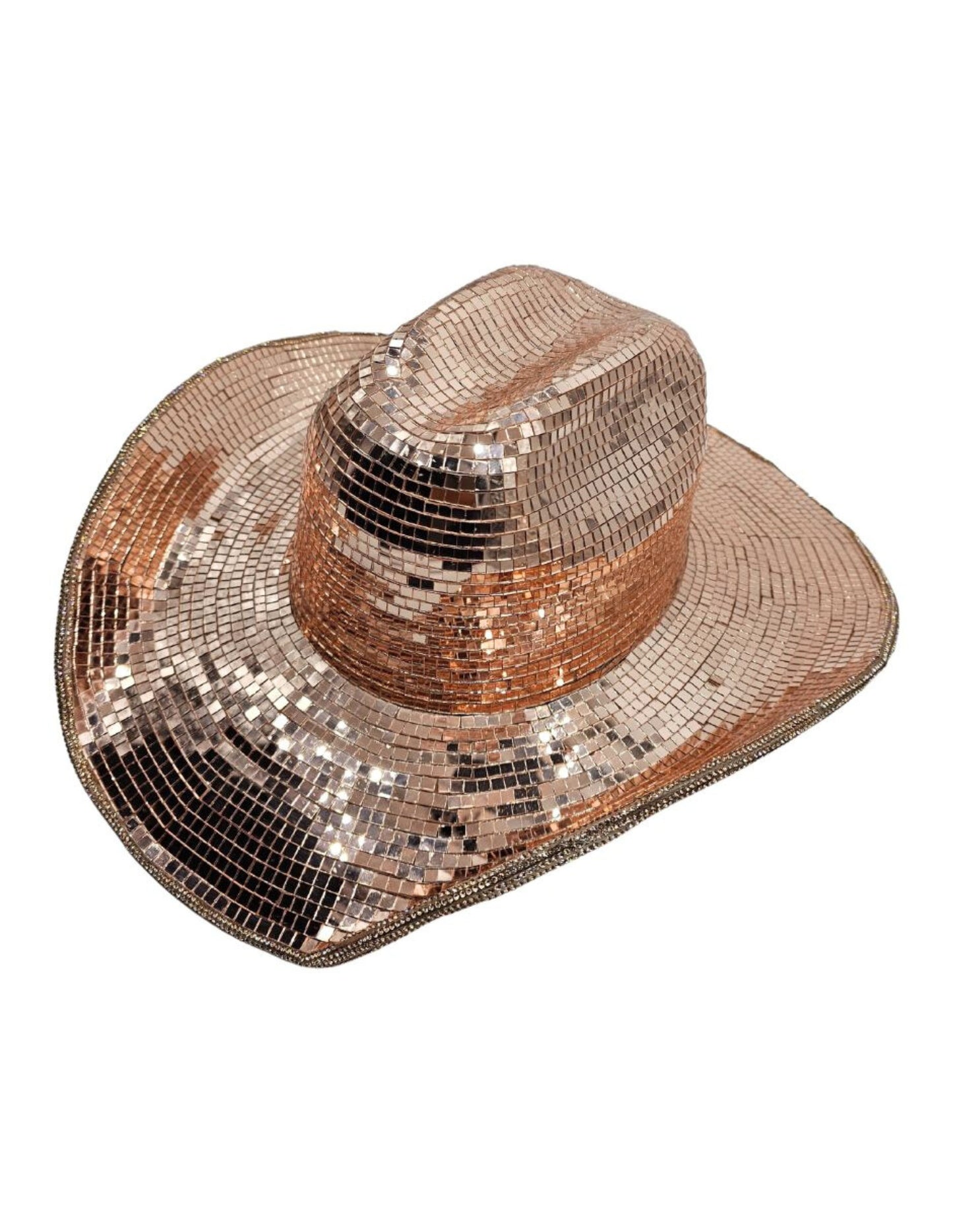 Disco Ball Rose Gold, Sombrero de Cristales.