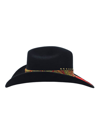 Texana Chihuahua con Cadena y Pluma metalica, modelo LENIN.