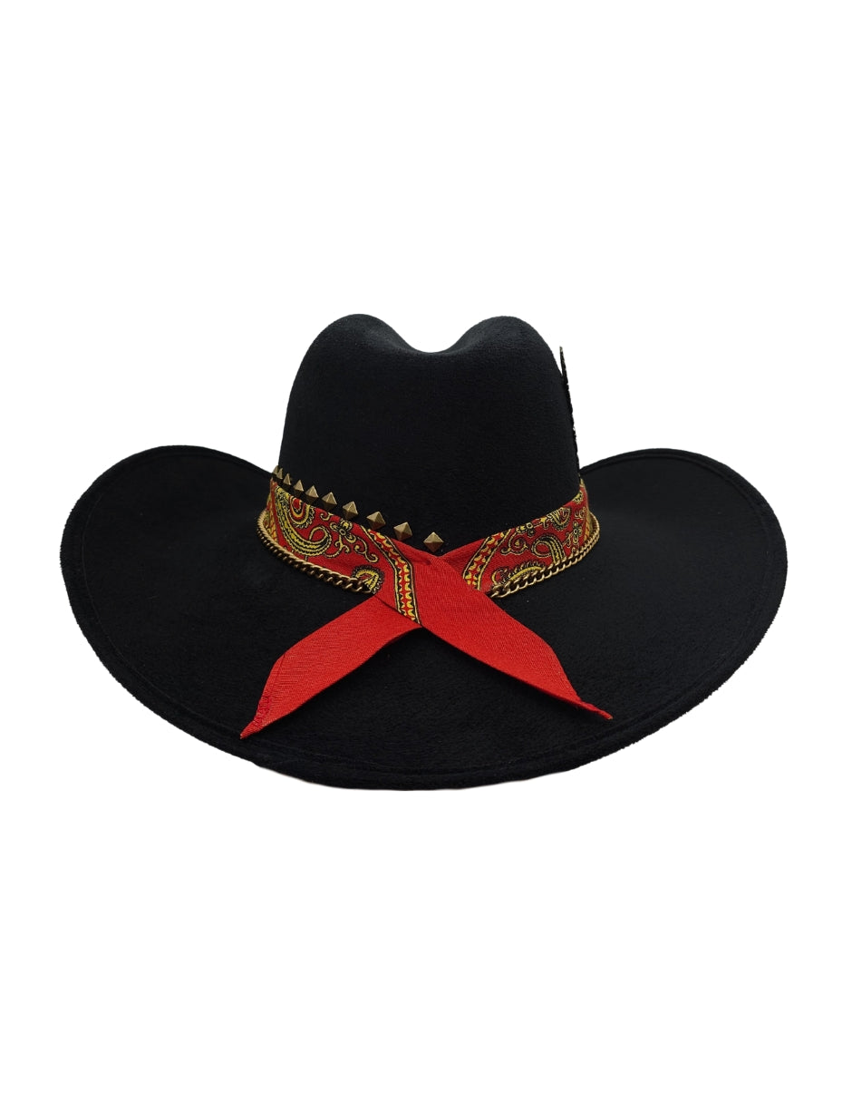Texana Chihuahua con Cadena y Pluma metalica, modelo LENIN.