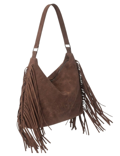 Bolsa hobo de gamuza para mujer, marca ITUMAR