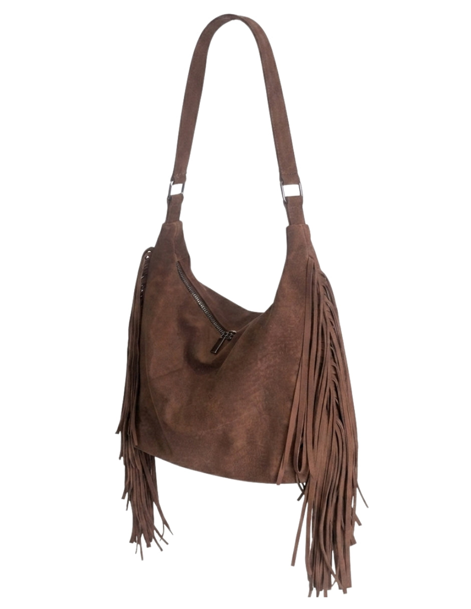Bolsa hobo de gamuza para mujer, marca ITUMAR