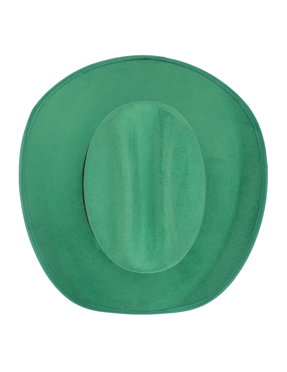 Texana de Autor en gamuza con banda artesanal, modelo MIDORI.