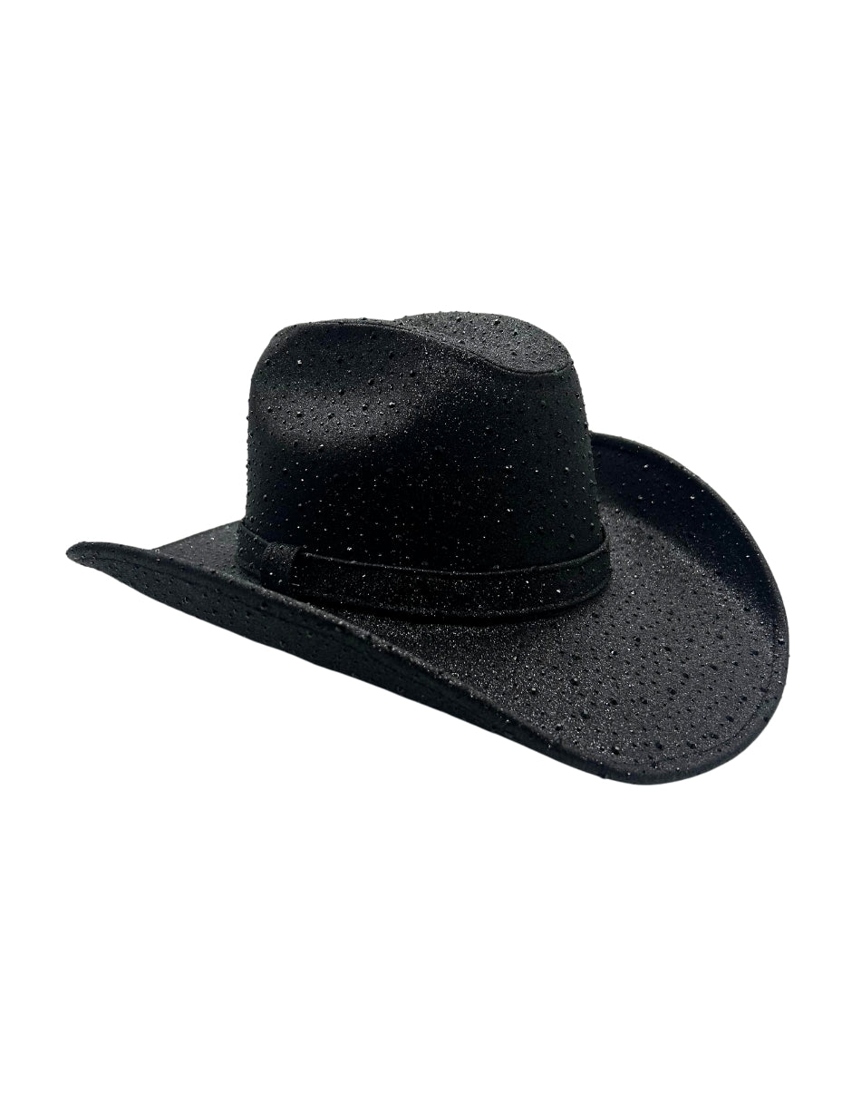 Texana color negra con destello de brillos, modelo MIDNIGHT SKY.