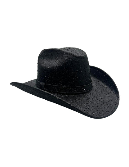 Texana color negra con destello de brillos, modelo MIDNIGHT SKY.