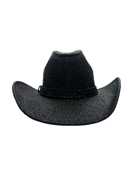 Texana color negra con destello de brillos, modelo MIDNIGHT SKY.