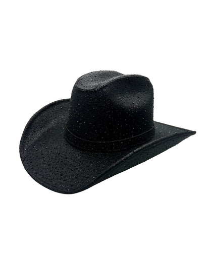 Texana color negra con destello de brillos, modelo MIDNIGHT SKY.