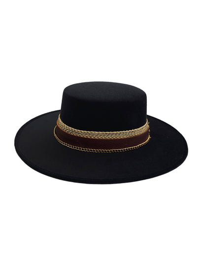 Sombrero PRETO, elegancia Profunda con Toques de Carácter.