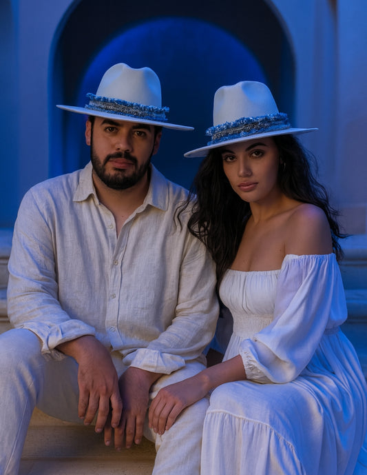 Sombrero Explorer de Autor en Marfil claro, modelo SANTORINI.