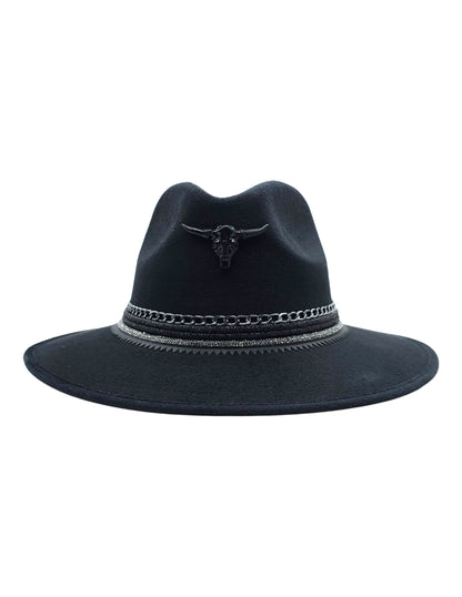 Sombrero THAURUS BLACK, Elegancia Rebelde con Horma Explorer.