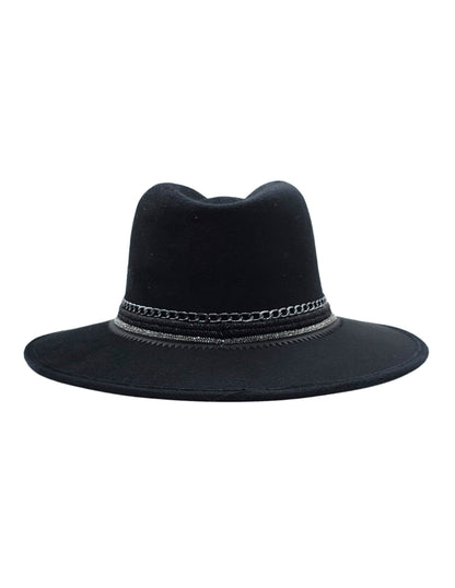 Sombrero Explorer de autor en color negro, modelo THAURUS BLACK.