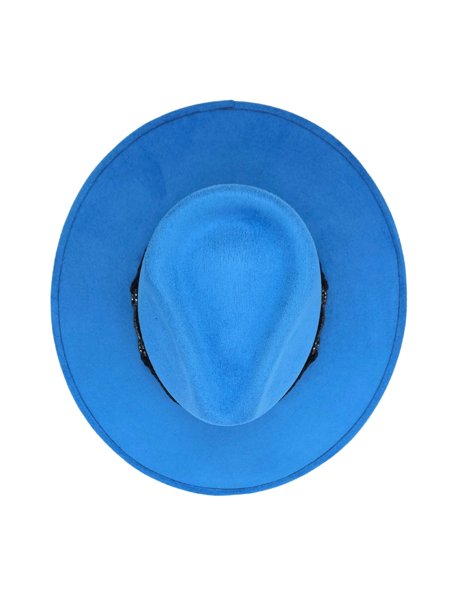Sombrero en color Azul de Autor, modelo VIRGILIO.