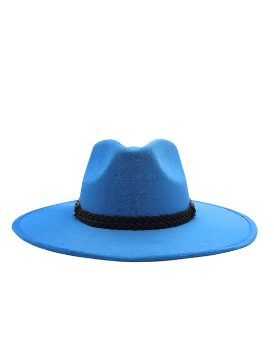 Sombrero en color Azul de Autor, modelo VIRGILIO.