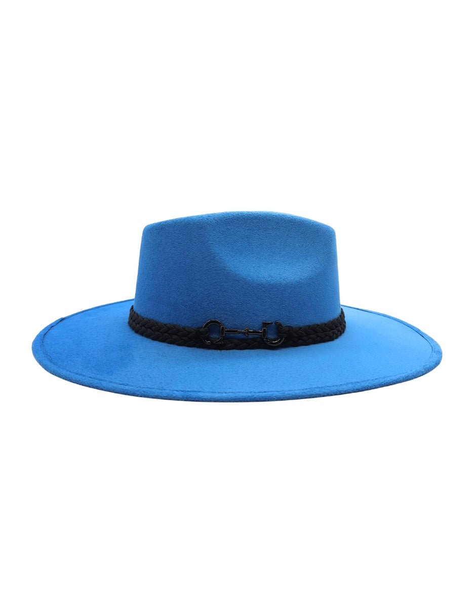 Sombrero en color Azul de Autor, modelo VIRGILIO.