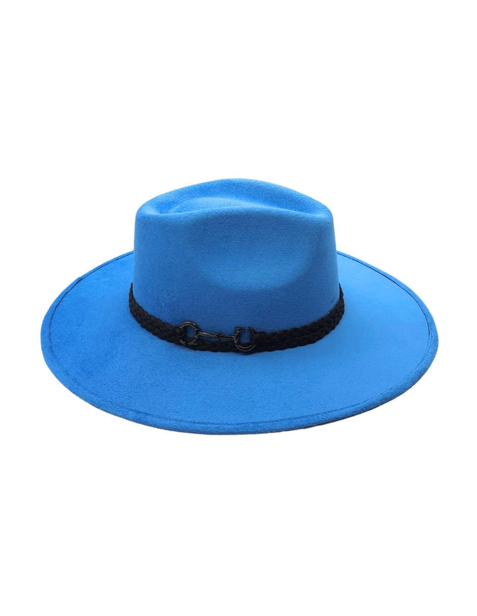 Sombrero en color Azul de Autor, modelo VIRGILIO.