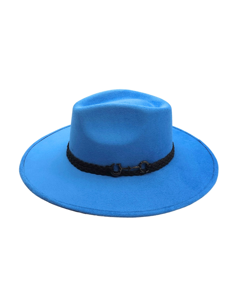 Sombrero en color Azul de Autor, modelo VIRGILIO.
