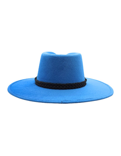 Sombrero en color Azul de Autor, modelo VIRGILIO.